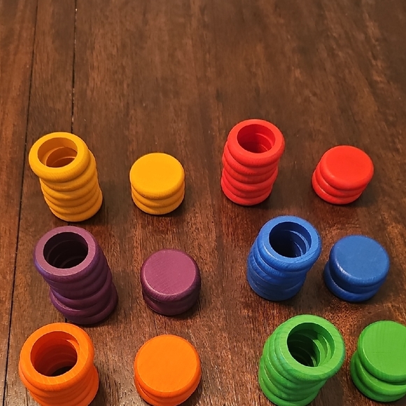 Colorful Wooden Stacking Discs - Picture 6 of 6